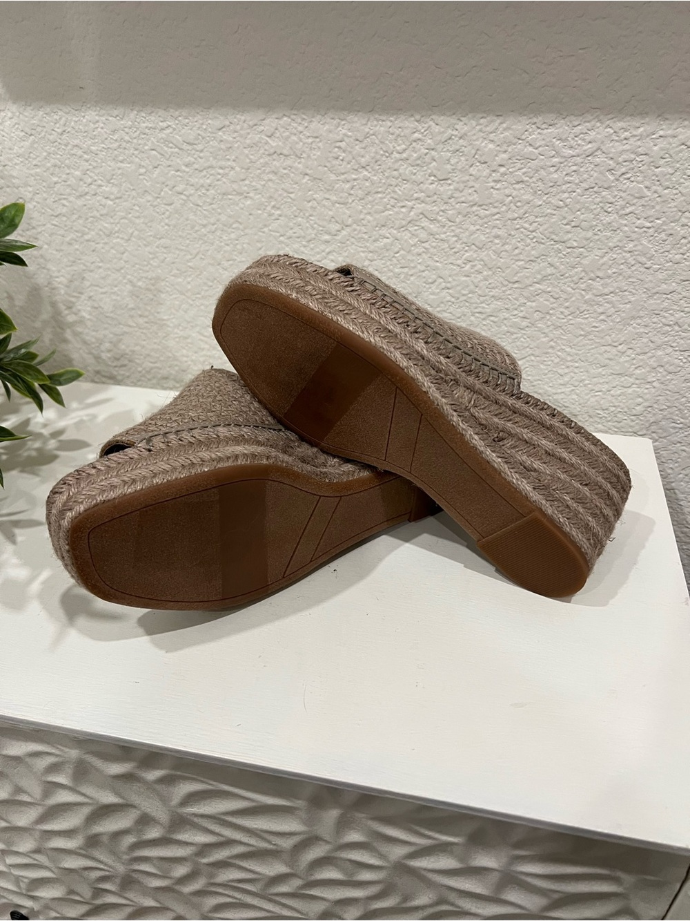 Woven Espadrille Wedge Slide - Taupe - Picture 6 of 6